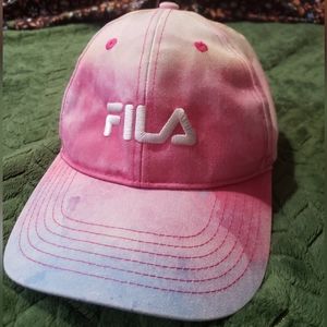 Fila pink blue tie-dye baseball cap